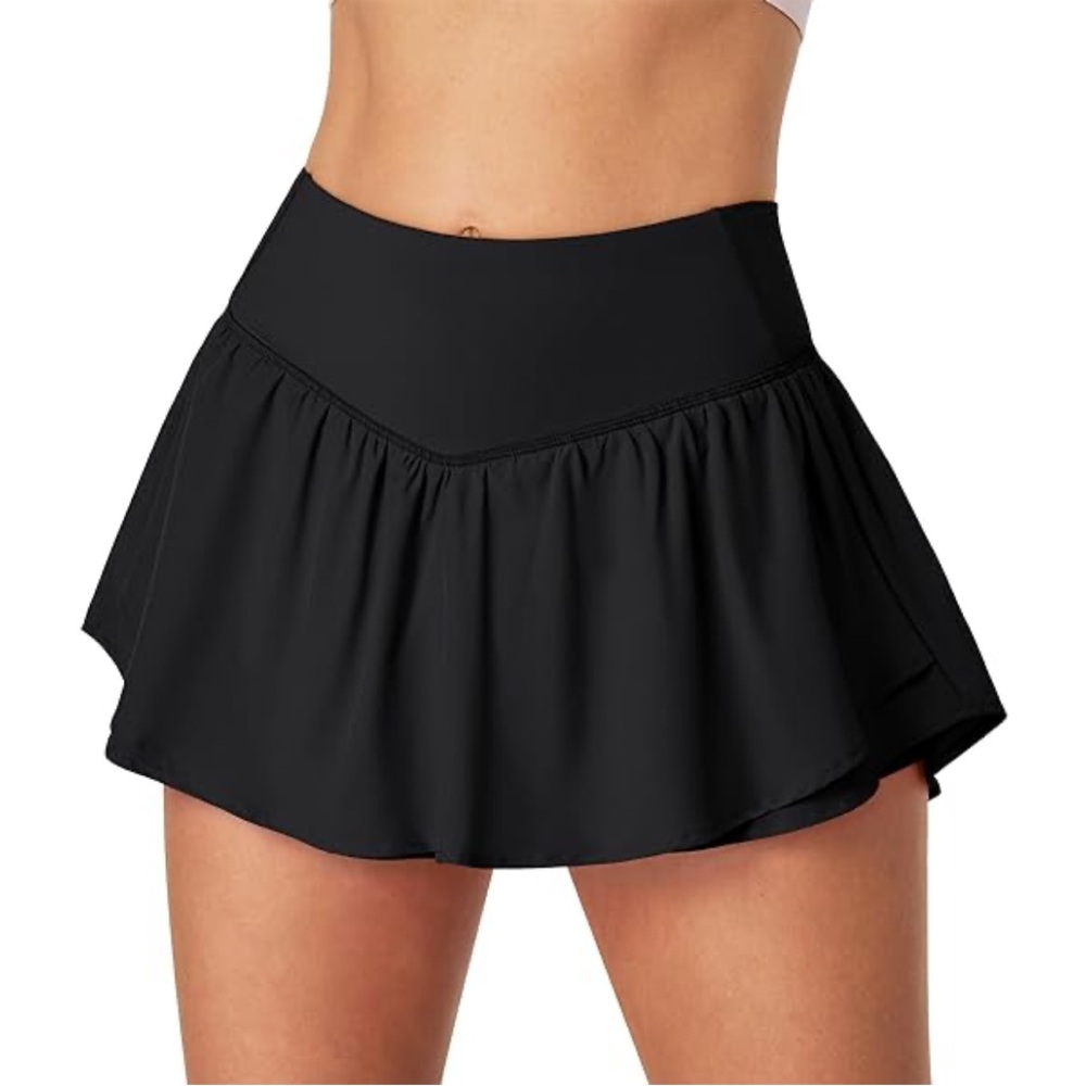 Automet Black Athletic Shorts for Women
